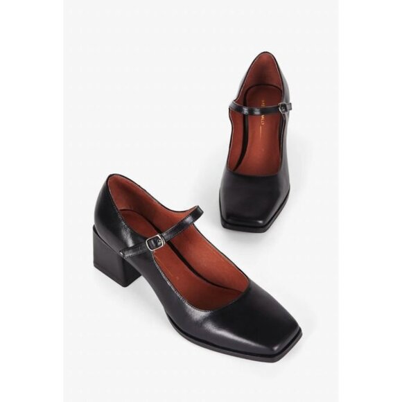 Intentionally Blank Christopher Mary Jane Heel Black Leather US 11 NEW $198 - Picture 1 of 15